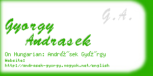 gyorgy andrasek business card